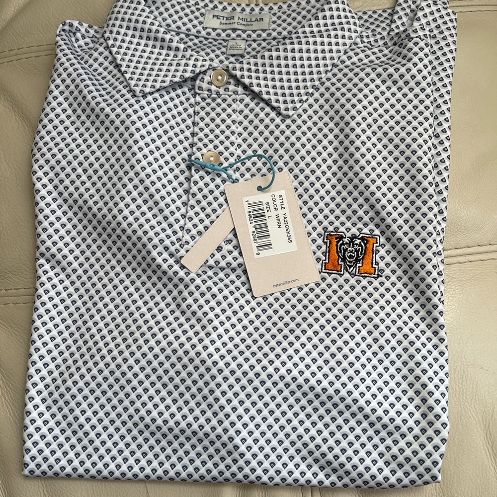Peter Millar Blue Polo Shirt Classic Style